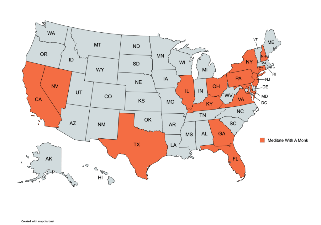 Meditate With A Monk Covered States